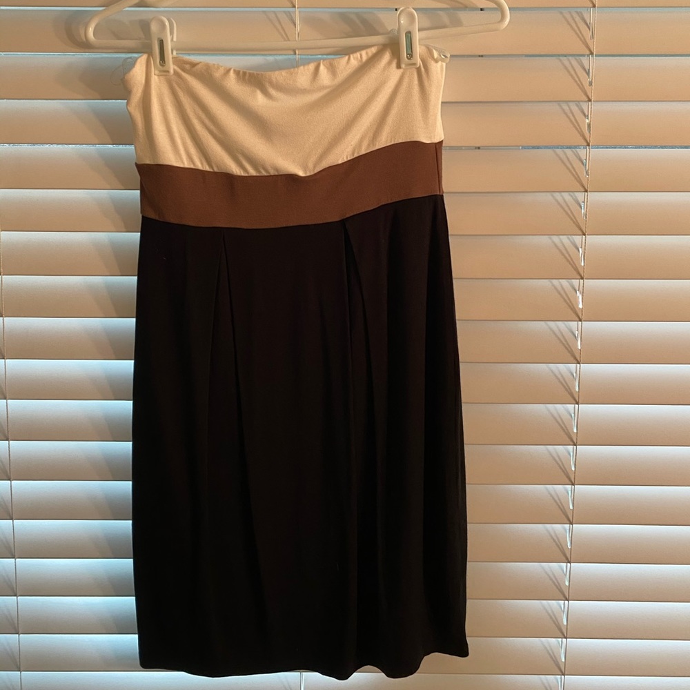 Black and white tube dress